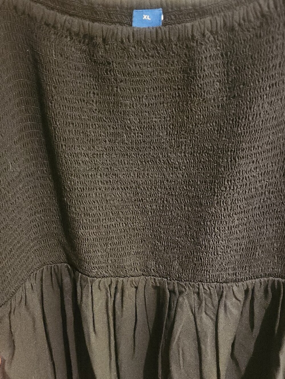 Women’s Black Long-Sleeve Square-Neck Dress W/Pockets - Picture 2 of 5